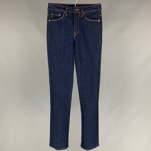 RALEIGH Denim - RALEIGH Indigo Cotton Blend Denim Straight Jeans